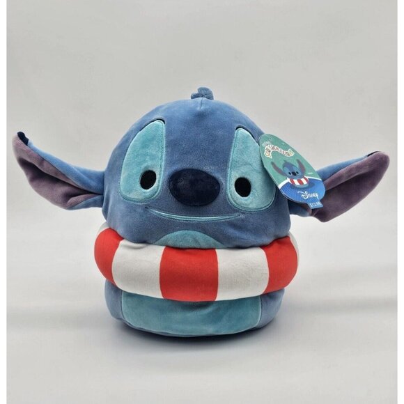 Squishmallows Disney Lilo & Stitch Pool Swim Tube 2024 Blue Plush Plushie Toy 9" - Picture 1 of 12